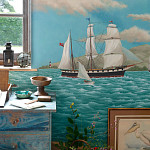 Обои ручная роспись Nantucket Crossing Brandt colourway on scenic paper варинант исполнения - 2 | Loft Concept в Орле
