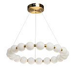 Люстра круглая с матовыми белыми шарами PEARLS Suspension варинант исполнения - 2 | Loft Concept в Орле