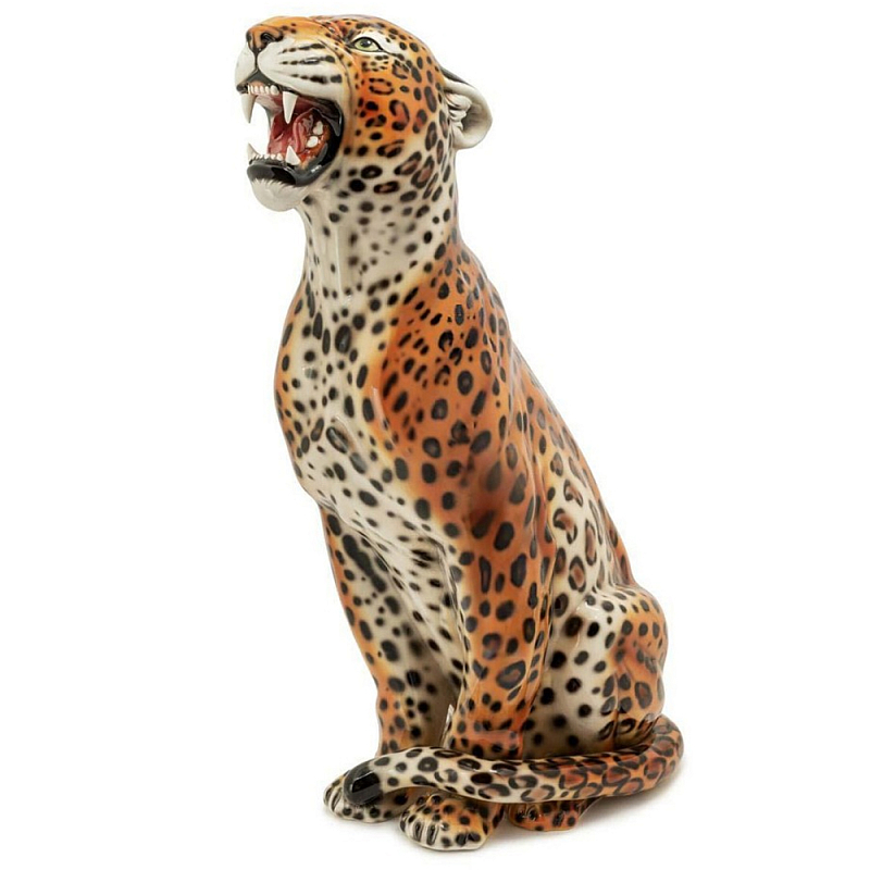 Статуэтка Leopard Right Оранжевый Черный Коричневый в Орле | Loft Concept 