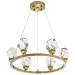 Подвесная круглая люстра с хрустальными плафонами Esme Crystal Brass Ring Chandelier варинант исполнения - 2 | Loft Concept в Орле