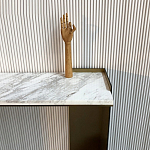 Консоль прямоугольная с основанием чёрного и золотого цвета Wrap варинант исполнения - 3 | Loft Concept в Орле