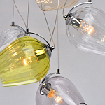 Люстра каскадная с 9-ю разноцветными стеклянными плафонами Kaleido варинант исполнения - 7 | Loft Concept в Орле