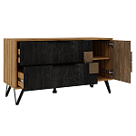 ТВ-тумба с  2-мя ящиками и закрытыми полками Stone Effect варинант исполнения - 4 | Loft Concept в Орле