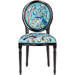 Стул из массива бука бирюзовый с изображением птиц в саду Turquoise Chinoiserie Bird Chair варинант исполнения - 1 | Loft Concept в Орле