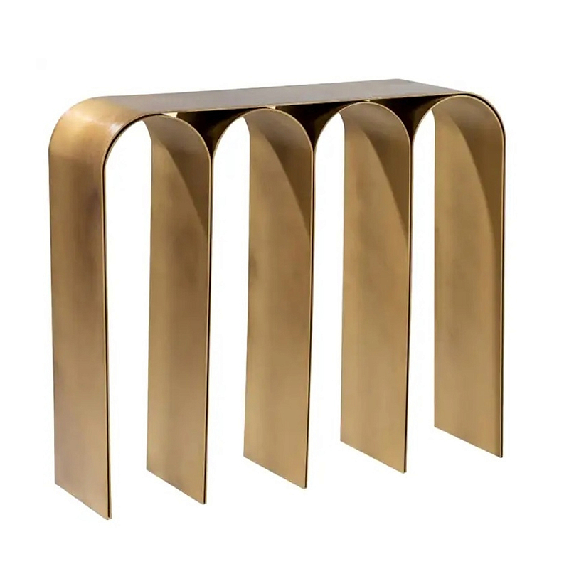 Консоль округлой формы бронзового цвета Gold Arch Золотой Консоль округлой формы бронзового цвета Gold Arch Золотой в Орле | Loft Concept
