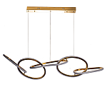 Люстра подвесная золотая в форме изогнутых колец Curved Rings варинант исполнения - 1 | Loft Concept в Орле