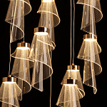 Люстра каскадная с 10-ю прозрачными плафонами Wave Line варинант исполнения - 7 | Loft Concept в Орле