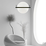 Светодиодный подвесной светильник круглой формы с металлическим черным каркасом Marble Glow варинант исполнения - 6 | Loft Concept в Орле