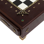 Шахматы в ларце из натуральных камней Долерит Малахит Мрамор Decorative Thematic Chess Русь варинант исполнения - 5 | Loft Concept в Орле