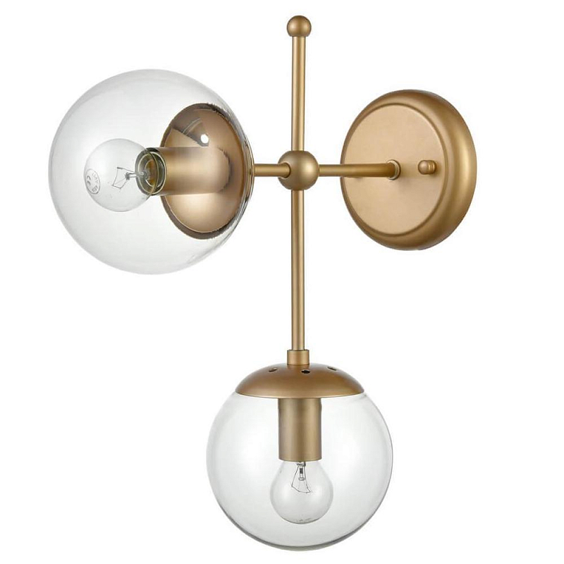 Бра Gold Balls Bra 2 Золотой Прозрачный в Орле | Loft Concept 