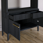 Стеллаж Primo с ящиками Черный дуб  варинант исполнения - 6 | Loft Concept в Орле