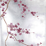 Обои ручная роспись Cherry Tree Special Colourway on Sterling Silver gilded paper варинант исполнения - 2 | Loft Concept в Орле