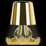 Настольная лампа фигурная золотого цвета с гладким абажуром Высота 16 см Sophia варинант исполнения - 1 | Loft Concept в Орле