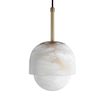 Подвесной светильник из белого алебастра Cryptocrystalline Stone варинант исполнения - 5 | Loft Concept в Орле