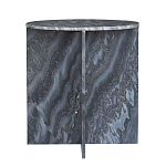 Столик кофейный с столешницей из черного мрамора Compact Black Marble Table варинант исполнения - 3 | Loft Concept в Орле