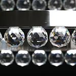 Люстра с тремя кольцами цвета хром и прозрачными хрустальными шарами по периметру Sacramento Transparent Balls Chandelier варинант исполнения - 6 | Loft Concept в Орле