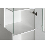 Шкаф-витрина белая с полками и стеклянной дверью Strict Lines варинант исполнения - 3 | Loft Concept в Орле