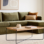 Журнальный стол с прямоугольной деревянной столешницей Urban Style Space варинант исполнения - 4 | Loft Concept в Орле