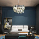 Круглая люстра с хрустальными подвесками на золотистом каркасе Gorgeous Crystal Light варинант исполнения - 14 | Loft Concept в Орле