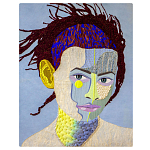 Картина с вышивкой Портрет wall panel People with the yellow ear 2 варинант исполнения - 3 | Loft Concept в Орле