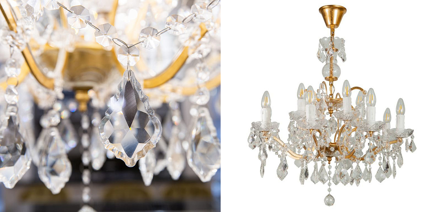 Люстра 19th c. Rococo IRON & CLEAR CRYSTAL GOLD Chandelier Люстра 19th c. Rococo IRON & CLEAR CRYSTAL GOLD Chandelier - Loft-Concept в Орле