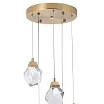 Каскадная люстра с 5-ю хрустальными плафонами Esme Crystal Brass Chandelier варинант исполнения - 3 | Loft Concept в Орле