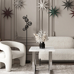 Кресло дизайнерское для лаунж зоны жемчужного цвета Pearl Lounge варинант исполнения - 3 | Loft Concept в Орле