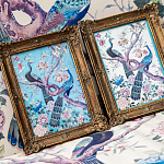 Постер в раме в стиле шинуазри Павлины на дереве Chinoiserie Imperial Garden Peacocks on a Tree Poster варинант исполнения - 3 | Loft Concept в Орле