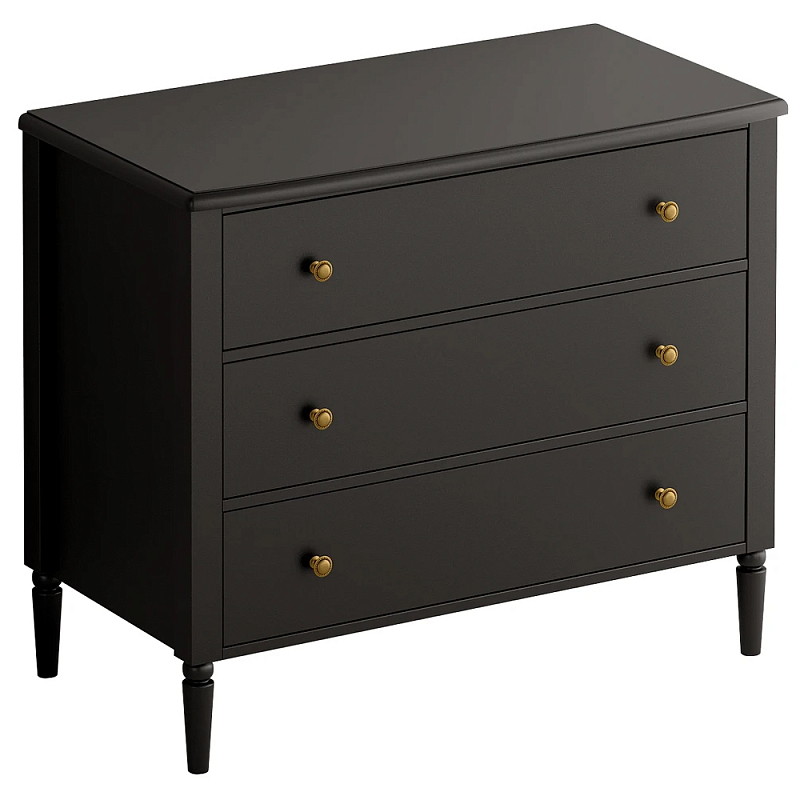 Комод с 3 ящиками Blues Black Черный в Орле | Loft Concept 