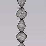 Торшер светодиодный с плетеным металлическим каркасом Metal Interweaving варинант исполнения - 2 | Loft Concept в Орле