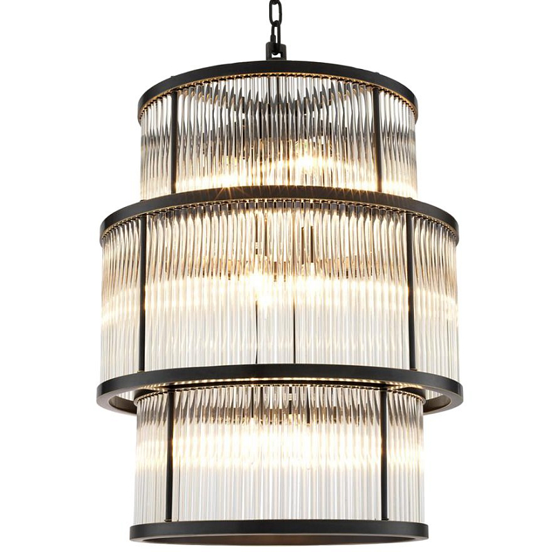 Люстра Chandelier Palmera Bronze Темная бронза Прозрачное Стекло Люстра Chandelier Palmera Bronze Темная бронза Прозрачное Стекло в Орле | Loft Concept