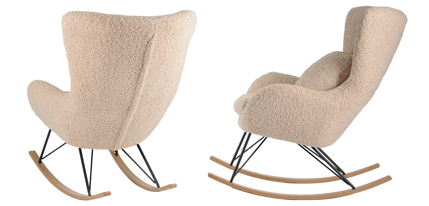 Rocking chair DORIA Кресло-Качалка бежевый Rocking chair DORIA Кресло-Качалка бежевый - Loft-Concept в Орле
