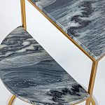 Кофейный столик с подстольем из металла Halves варинант исполнения - 3 | Loft Concept в Орле