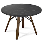 Стол журнальный c круглой столешницей на четырех коричневых ножках Charm Coffee Table варинант исполнения - 1 | Loft Concept в Орле