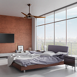 Потолочный вентилятор с тремя угловатыми лопастями Kichler варинант исполнения - 5 | Loft Concept в Орле