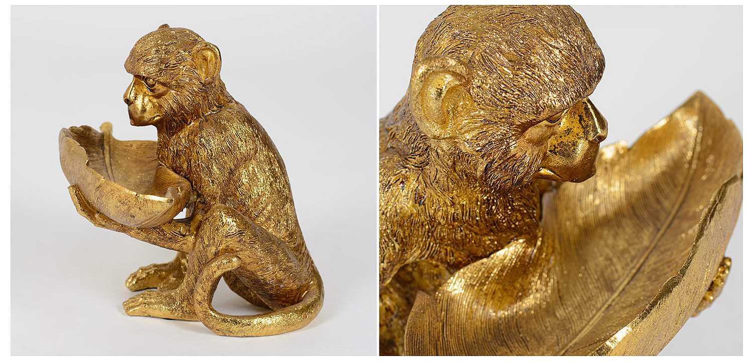 Статуэтка Golden Monkey with Leaf Статуэтка Golden Monkey with Leaf - Loft-Concept в Орле
