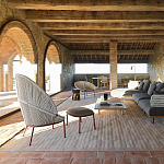 Дизайнерское уличное кресло с веревочной спинкой PETALO Armchair варинант исполнения - 7 | Loft Concept в Орле