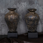 Вазы «Парные» на деревянных основаниях варинант исполнения - 1 | Loft Concept в Орле