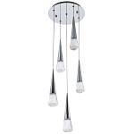 Люстра капли Acrylic Droplet Five Chrome Chandelier варинант исполнения - 1 | Loft Concept в Орле