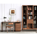 Стол рабочий округлой формы с 3-мя ящиками  Working Moonnut Table варинант исполнения - 1 | Loft Concept в Орле