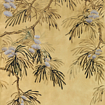 Обои ручная роспись Silk Tree Original colourway on Gold Bullion gilded paper варинант исполнения - 1 | Loft Concept в Орле