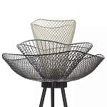 Торшер с трехъярусным плафоном из металлической сетки Metal Mesh Floor Lamp варинант исполнения - 5 | Loft Concept в Орле