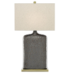 Настольная лампа керамическая с тканевым прямоугольным абажуром Flask варинант исполнения - 2 | Loft Concept в Орле