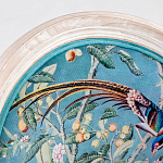 Стул из массива бука бирюзовый с изображением птиц и цветов Turquoise Beige Chinoiserie Birds Garden Chair варинант исполнения - 3 | Loft Concept в Орле