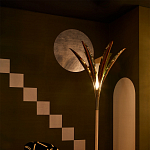 Обои ручная роспись Chez Nina by India Mahdavi Standard colourway on Perfect Green slub silk варинант исполнения - 2 | Loft Concept в Орле