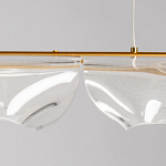 Люстра линейная с 3-мя белыми волнистыми плафонами Wave Line варинант исполнения - 9 | Loft Concept в Орле