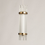 Подвесной светильник с цилиндром из прозрачных стеклянных трубок Nembus варинант исполнения - 3 | Loft Concept в Орле