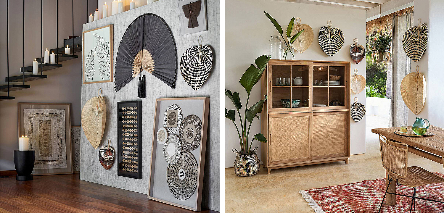 Аксессуар на стену Wicker Bamboo Fan Аксессуар на стену Wicker Bamboo Fan - Loft-Concept в Орле