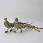 Статуэтка бронзовая пара Фазаны золотые Bronze Birds варинант исполнения - 1 | Loft Concept в Орле