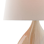 Настольная лампа на прозрачным основании с тканевым конусообразным абажуром Cream варинант исполнения - 1 | Loft Concept в Орле